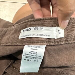 Garage Brown Denim Street Wide Leg